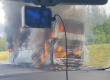 На «Сортавале» загорелся автобус с пассажирами